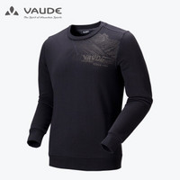 巍德(VAUDE)男装套头卫衣圆领纯棉春秋款1739095 VAUDE黑 L