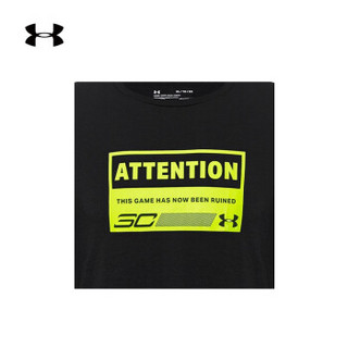 Under Armour 安德玛官方UA男子库里SC30 Attention运动T恤-1357768 黑色001 M