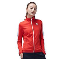 Kappa卡帕 女运动卫衣休闲开衫立领外套女上衣K0622WK12 大红色-553 XL