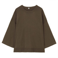 無印良品 MUJI 無印良品 女式 棉莫代尔宽版毛衣 棕色 one size