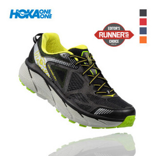 HOKA ONE ONE男挑战者3减震全地形越野跑步鞋Challenger ATR 3平衡轻便运动鞋 黑/亮绿/橘 US 8.5 /265mm