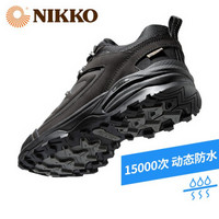 Nikko日高户外鞋新款防水登山鞋男防滑耐磨爬山鞋低帮夏季徒步鞋 黑色 39