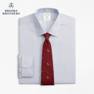 Brooks Brothers/布克兄弟男士秋新品修身免烫正装衬衫1000069144 B465-蓝色 15/H/3