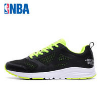 NBA球鞋  网面透气休闲鞋时尚轻便运动鞋鞋子男N1728841 黑/荧光绿/银色-2 40