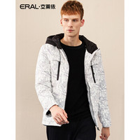 ERAL/艾莱依变形金刚秋冬新款男士羽绒服羽绒 白底花 175/96A/L