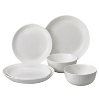 NARUMI/鸣海Silky White碗盘6件组47%骨粉骨瓷52037-23196