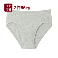 无印良品 MUJI 女式 棉罗纹 中腰短裤 灰色 M