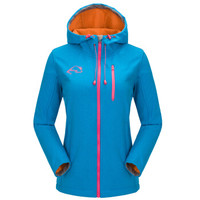 威迪瑞 鸿鹄/斑鸠软壳衣户外男女款防风保暖抓绒软壳衣 女款-孔雀蓝 L