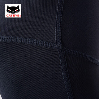 猫眼（CATEYE） 自行车骑行裤保暖裤秋冬季户外运动长裤紧身裤 黑色 XL