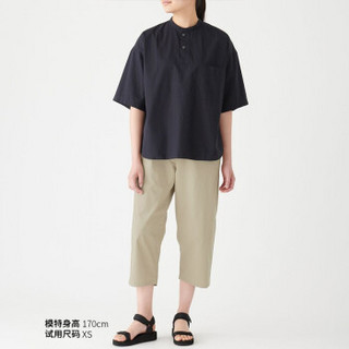 无印良品 MUJI Labo 男女通用 棉混 轻便七分裤 米色 L