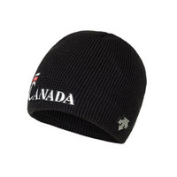 DESCENTE迪桑特 加拿大速滑队 男女同款针织帽 D9423RKCO2 黑色-BK 均码