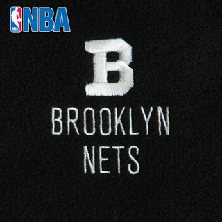 NBA潮流服饰 篮网队 时尚休闲运动 夹克 外套 男女同款 MK0381AA 黑色 XL