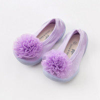 davebella戴维贝拉夏装新款儿童室内家居鞋袜 宝宝幼童地板鞋 紫色 20（135）