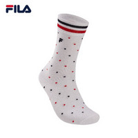 FILA 斐乐官方WHITE Line 系列 女子中腰袜 2019夏季新款袜子 标准白-WT XS