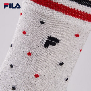 FILA 斐乐官方WHITE Line 系列 女子中腰袜 2019夏季新款袜子 标准白-WT XS