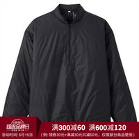 无印良品 MUJI Labo 男式 轻量羽绒便携式 套头衫 黑色 M