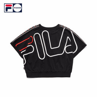 FILA 斐乐 FUSION 系列 女子短袖T恤 2019夏季新款宽松短袖衫短T 深黑-BK 170/88A/L