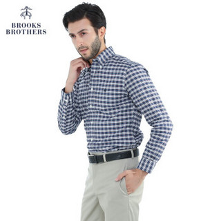 Brooks Brothers/布克兄弟 修身版型 SUPIMA棉休闲衬衫 1000046572 4007-蓝色 M