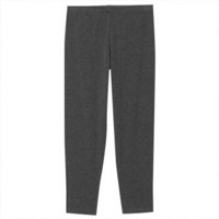 無印良品 MUJI 無印良品  女式 棉混弹力天竺七分长收腿裤 黑色 XS