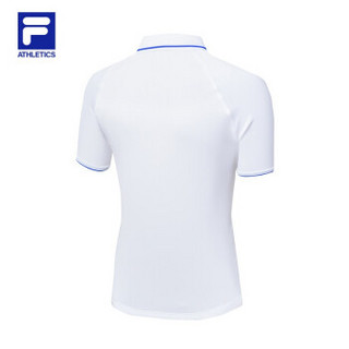 FILA ATHLETICS 斐乐 女子针织短袖POLO衫 2019秋季新款短袖POLO 玉石白-WT 180/96A/XXL