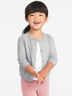 OLD NAVY 女幼童纯棉针织开衫