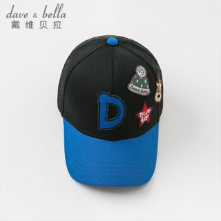 davebella戴维贝拉新款男女儿童帽子 宝宝鸭舌帽中大童棒球帽 黑色 davebella FIVE（56）(可调节帽围约