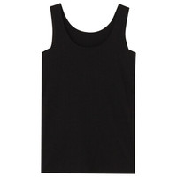 无印良品 無印良品 MUJI 女式 凉爽天竺带吸汗衬垫无袖衫 黑色 XL