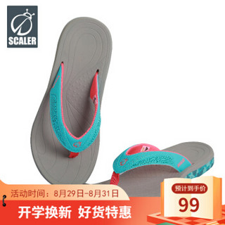 思凯乐/SCALER户外沙滩鞋女潮牌人字拖鞋外穿X8091124【2019春夏新品】 天蓝 38