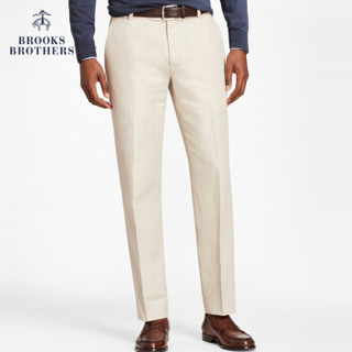 Brooks Brothers/布克兄弟棉麻混纺男士休闲长裤1000035419 B105-燕麦色 4034