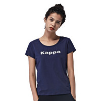 Kappa卡帕 女款运动短袖休闲T恤夏季半袖|K0622TD43F 罗马蓝-882 XL