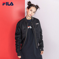 FILA斐乐 FUSION系列外套女冬季休闲运动潮流时尚梭织外套 深黑-BK 180/96A/XXL