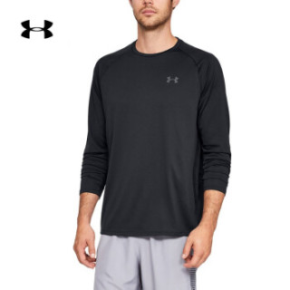 安德玛官方 UA Tech 男子 运动长袖T恤 Under Armour-1328496 黑色001 XL