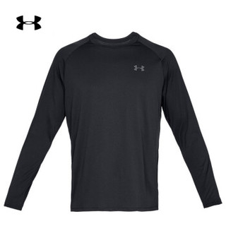 安德玛官方 UA Tech 男子 运动长袖T恤 Under Armour-1328496 黑色001 XL