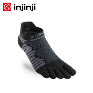 INJINJI五指袜 短筒加厚ULTRA袜  户外徒步袜旅行耐磨袜 绿洲 L