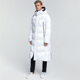 DESCENTE迪桑特 TRAINING 冬季新款 男子长款羽绒服 D9431TDJ59 白色 2XL(185/104A)