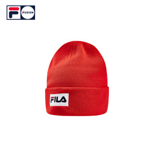 FILA 斐乐2018 FUSION系列毛线帽男女通用冬季新款时尚潮流运动针织帽 火红-RD XS