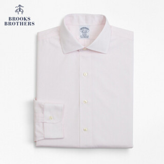 Brooks Brothers/布克兄弟男士免烫条纹长袖正装衬衫1000064213 6020-浅粉色 14/H/3