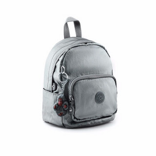 Kipling女迷你帆布轻便双肩背新款休闲可爱双肩包|MINI BACKPACK 金属石灰