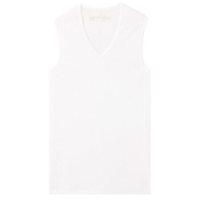无印良品 無印良品 MUJI 男式 干爽 凉感珠地网眼编织V领无袖衫 白色 S