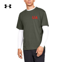 Under Armour 安德玛 UA男子 Be Seen 印花短袖T恤-1341681 绿色330 L