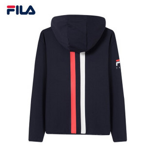 FILA 斐乐官方 男子针织外套  2019秋季新款宽松针织连帽上衣 RD宝蓝-NV 190/108A/XXXL