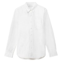 無印良品 MUJI  男式 棉水洗 平纹衬衫 白色 XL