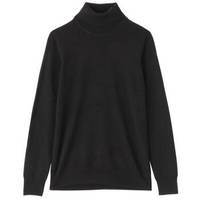 MUJI 無印良品 W7AA871 女式高领毛衣 黑色 L