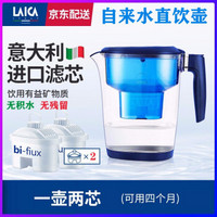 莱卡（LAICA）直饮壶原装进口8周长效EP1117净水壶净水器净饮一体机碧然德brita 通用滤芯 一壶两芯