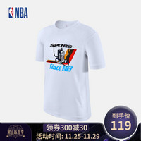 转VIP！！！NBA 马刺队 walkman系列 运动休闲圆领短袖T恤 图片色 S