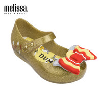 Melissa梅丽莎《小飞象》Dumbo合作款小童单鞋32620 水晶金/红色 内长16.5cm