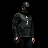 MSGD连帽卫衣男子春季 运动休闲套头薄绒上衣 Forest Green 深林绿 XL