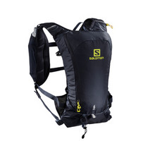 Salomon 萨洛蒙户外跑步防撕裂防水面料背包 AGILE 6 SET  配2个500ML软水瓶 深蓝色404127 20升以下