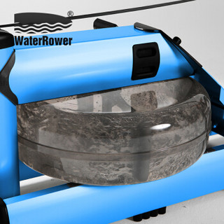 WaterRower美国原装进口家用健身器材划船机划船器划桨机划水机路合金机身高位款M1BLUE 单品只有划船机