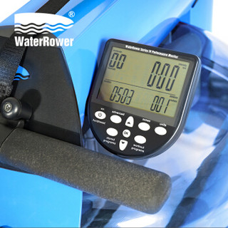 WaterRower美国原装进口家用健身器材划船机划船器划桨机划水机路合金机身高位款M1BLUE 单品只有划船机